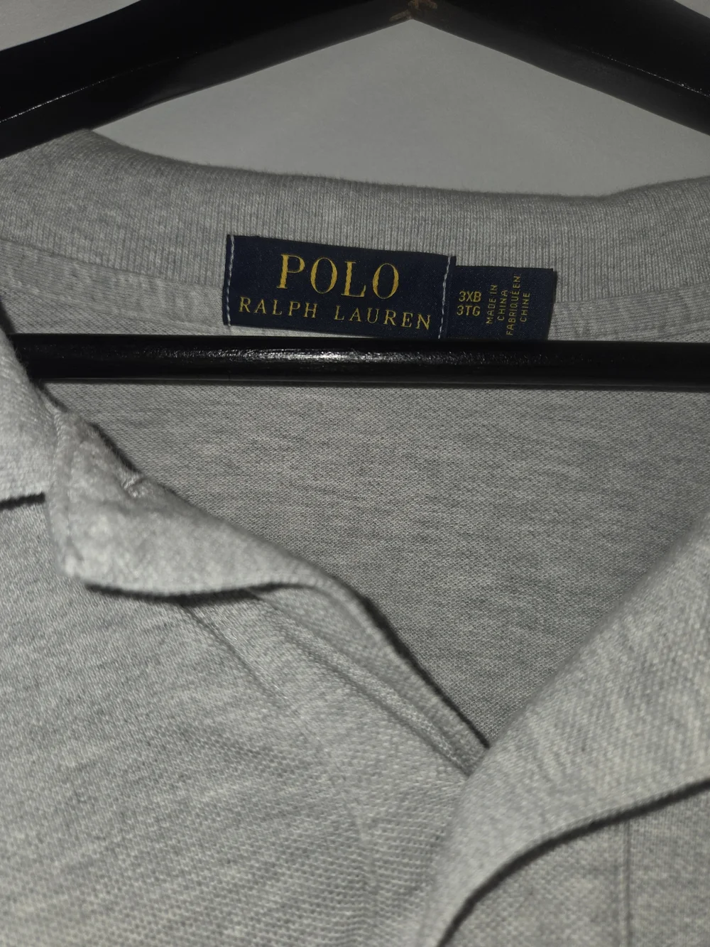 Ralph Lauren Men's Heather Gray Polo with Navy Pony